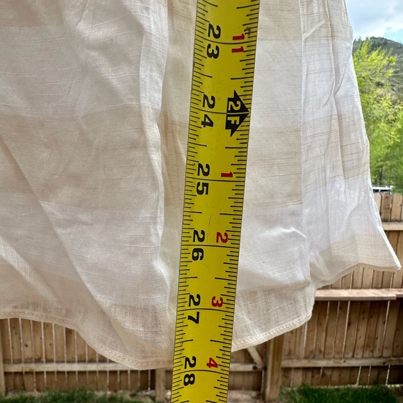 J. Crew NWT Ivory & White Striped Babydoll Top Blouse Lined Side Zip size 10 - Picture 14 of 16